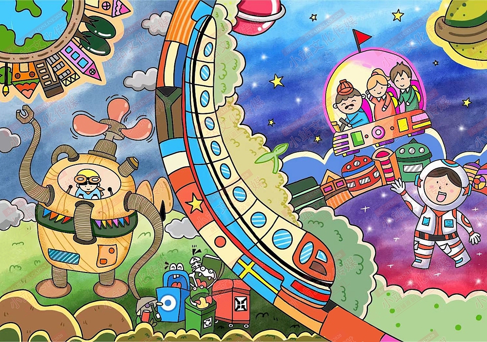 中小学生电脑绘画作品创作制作（图ZMzA5NTE2ODU2） - 儿童插画 - 站酷设计师sucaionline2020原创素材 - 站酷ZCOOL
