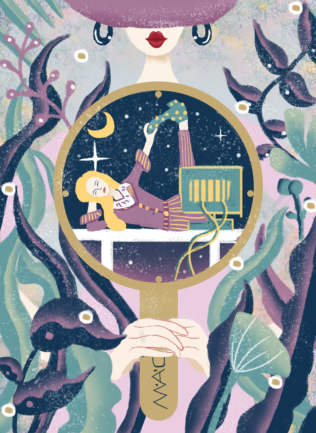 【MAC/魅可黑魔杖】包装开屏页插画