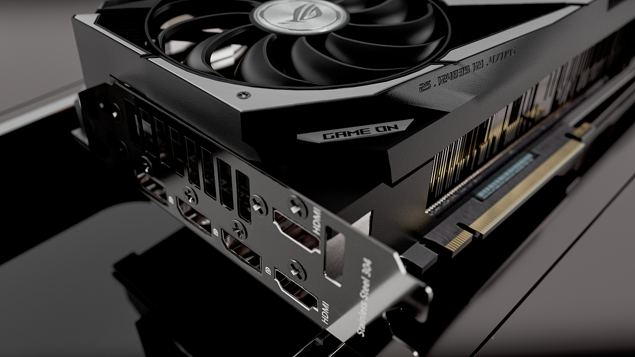 ROG Geforce RTX3080贴图绘制 渲染