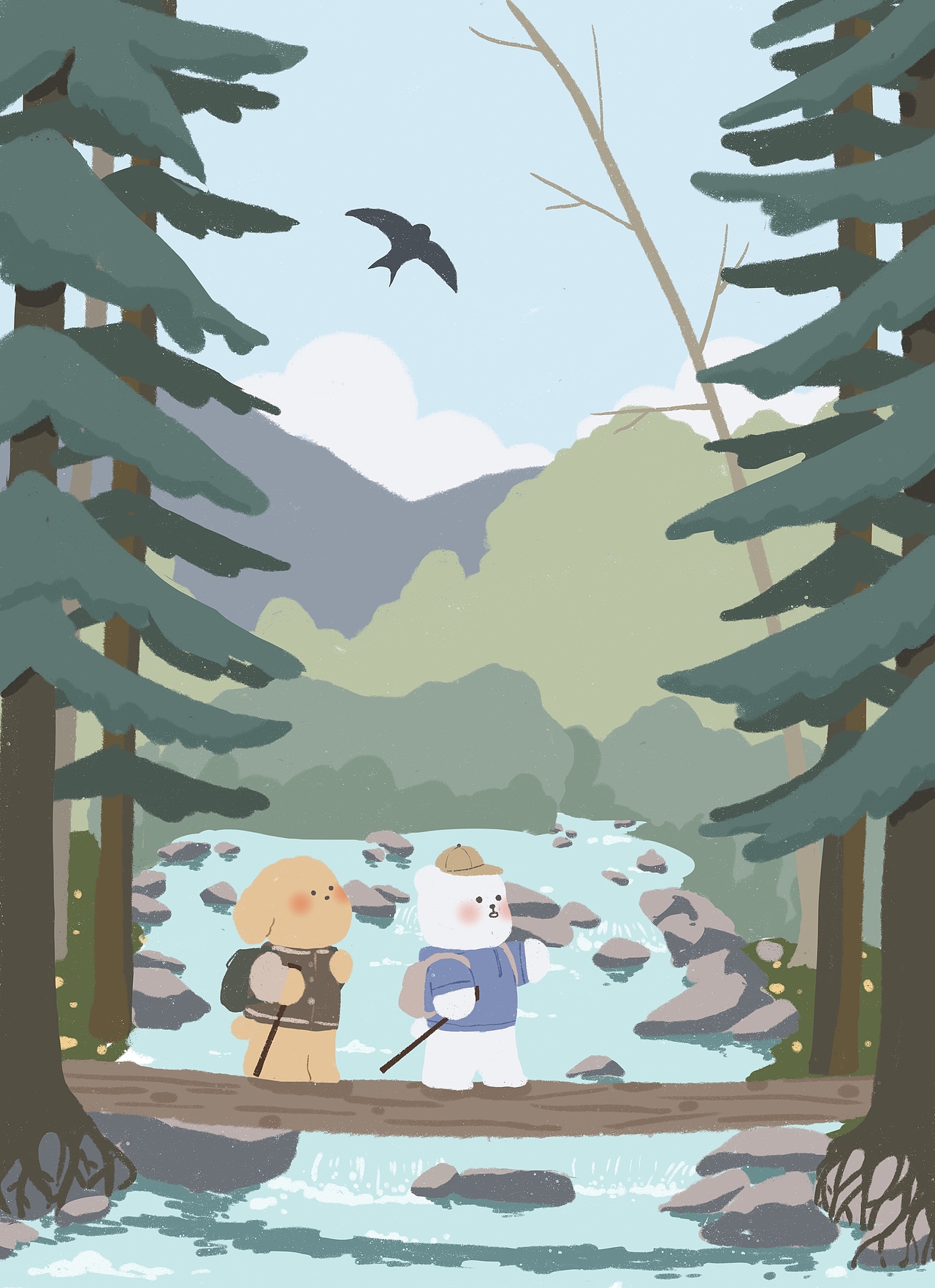 治愈系插画-美好的点滴（图ZMzQxOTE2MzAw） - 创作习作 - 站酷设计师蘑菇幺幺原创素材 - 站酷ZCOOL