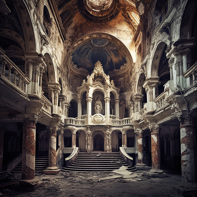 圣洁的遗迹 - 透过AI重现古老建筑的壮丽景象