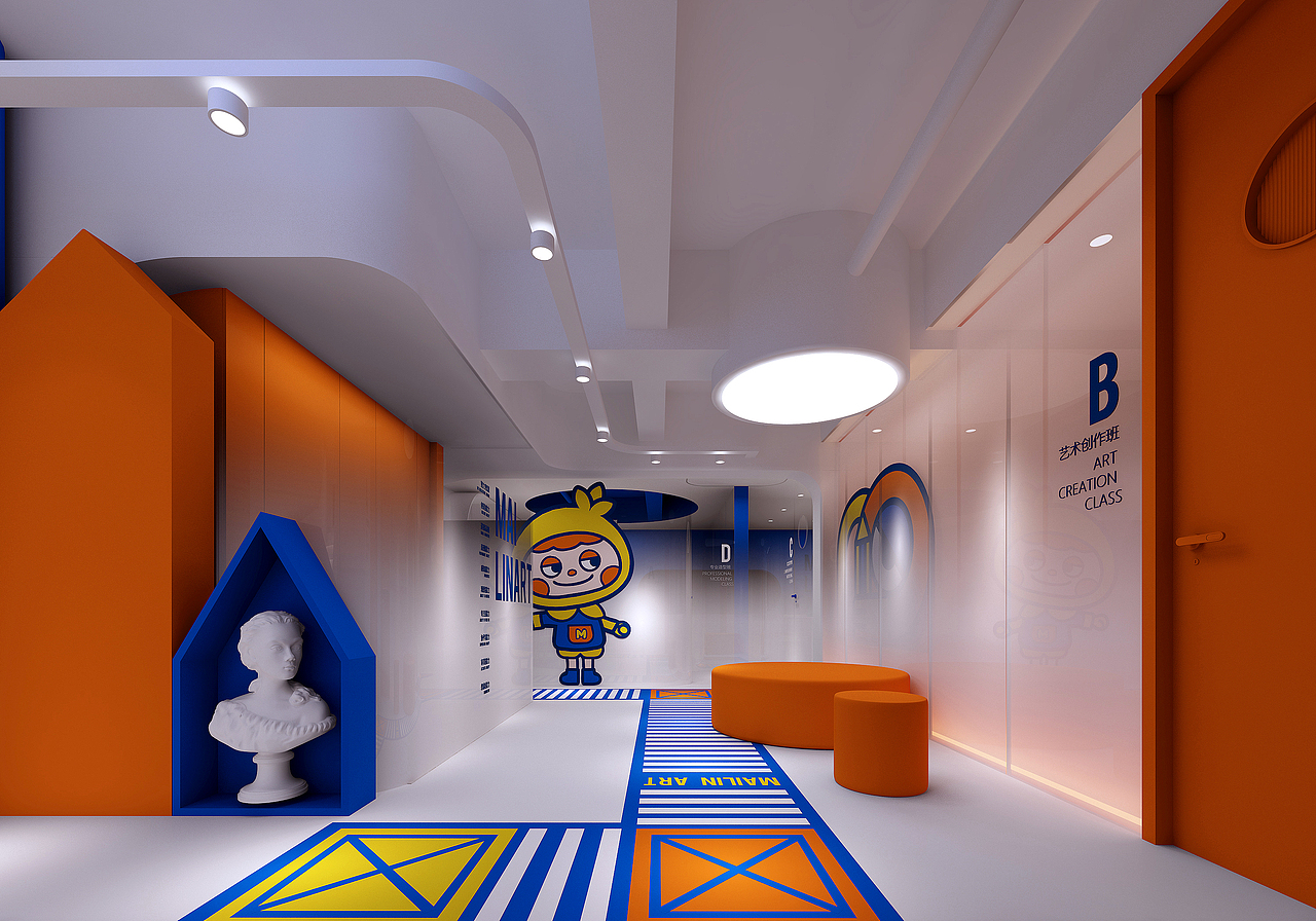 儿童教育|美术|画画|麦林美术空间设计|匠客出品（图ZMjk2NjcxODI4） - 商业空间设计 - 站酷设计师设计大刘原创素材 - 站酷ZCOOL