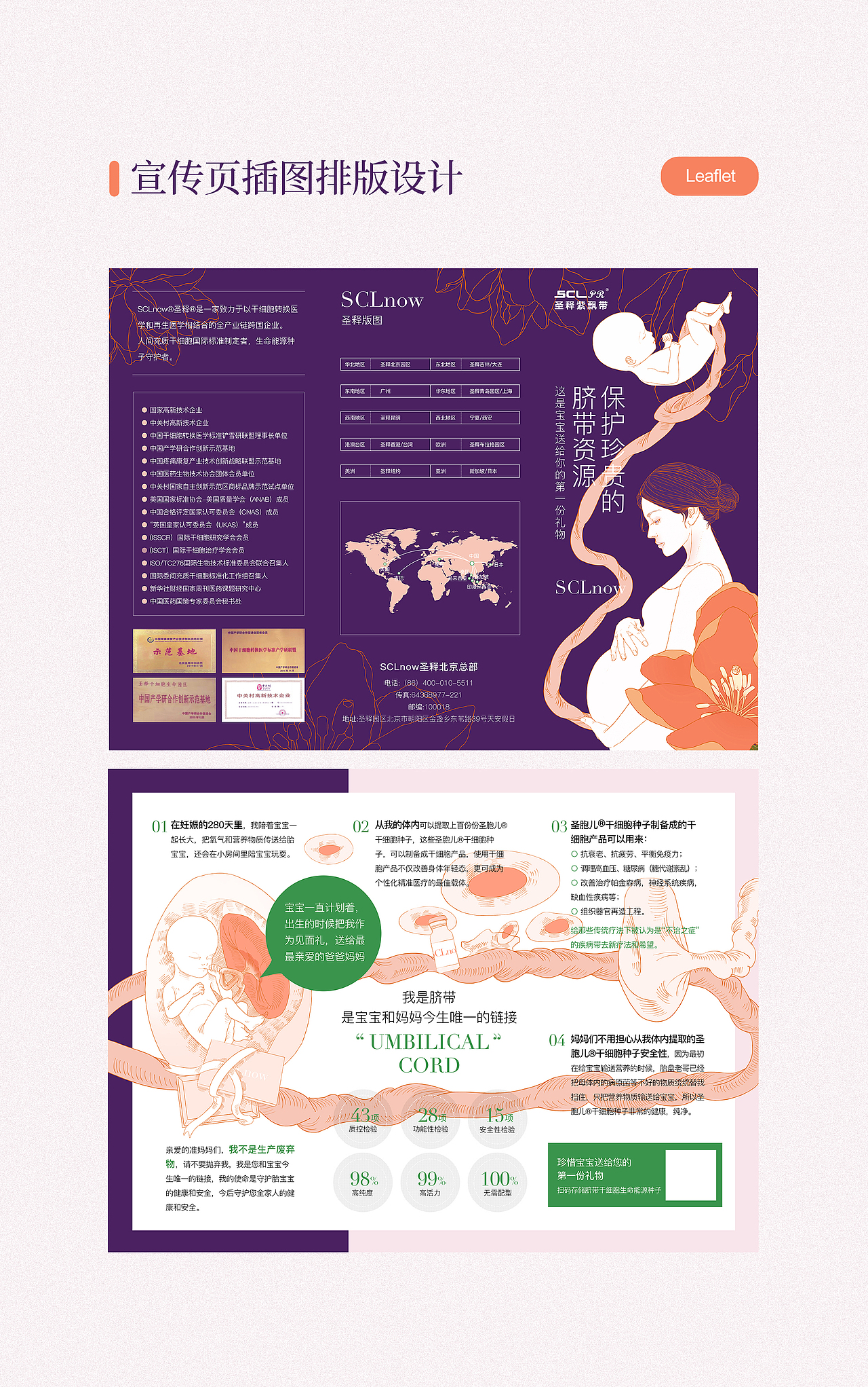 干细胞宣传图（线上+线下）部分物料插图+排版设计