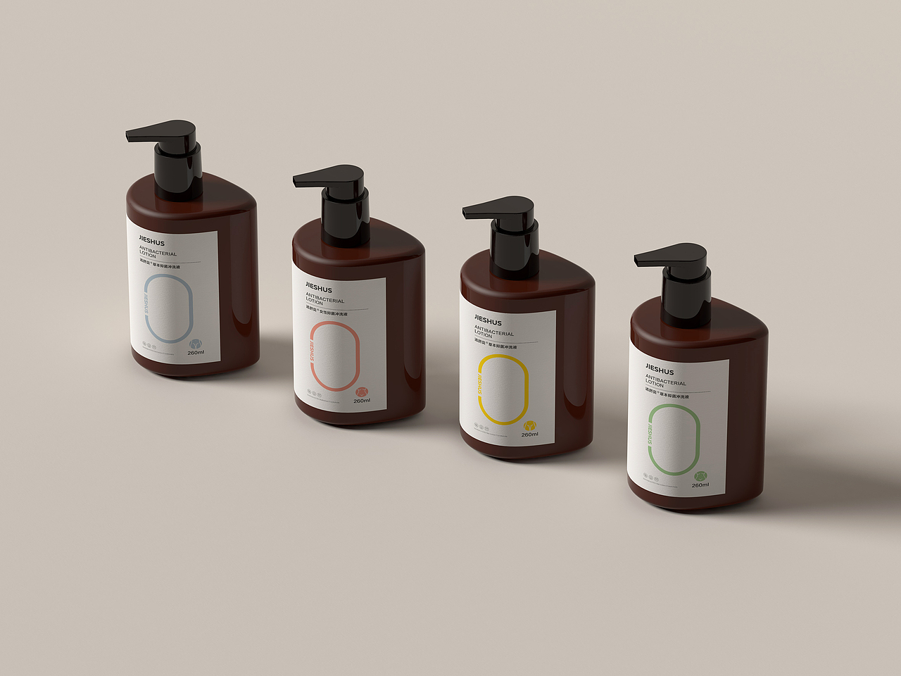 JIESHUS洁舒爽品牌LOGO、瓶器、产品包装方案设计