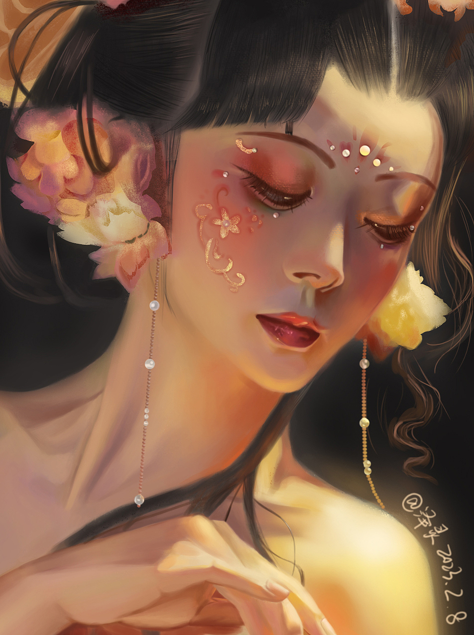 厚涂頭像練習(xí)-4（圖ZMzI5ODU5MDcy） - 創(chuàng)作習(xí)作 - 站酷設(shè)計(jì)師澤靈原創(chuàng)素材 - 站酷ZCOOL