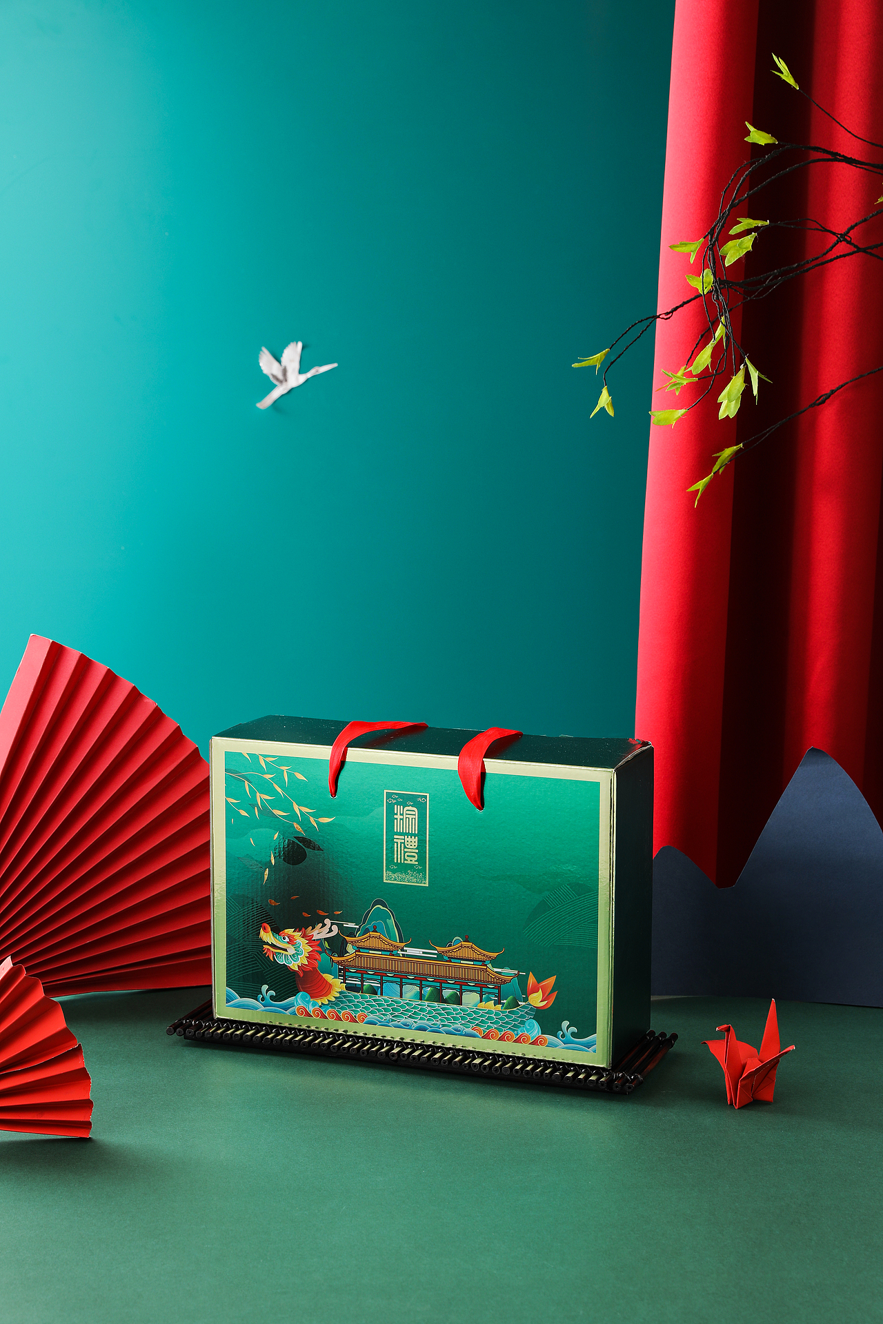 端午粽子礼盒の静物拍摄