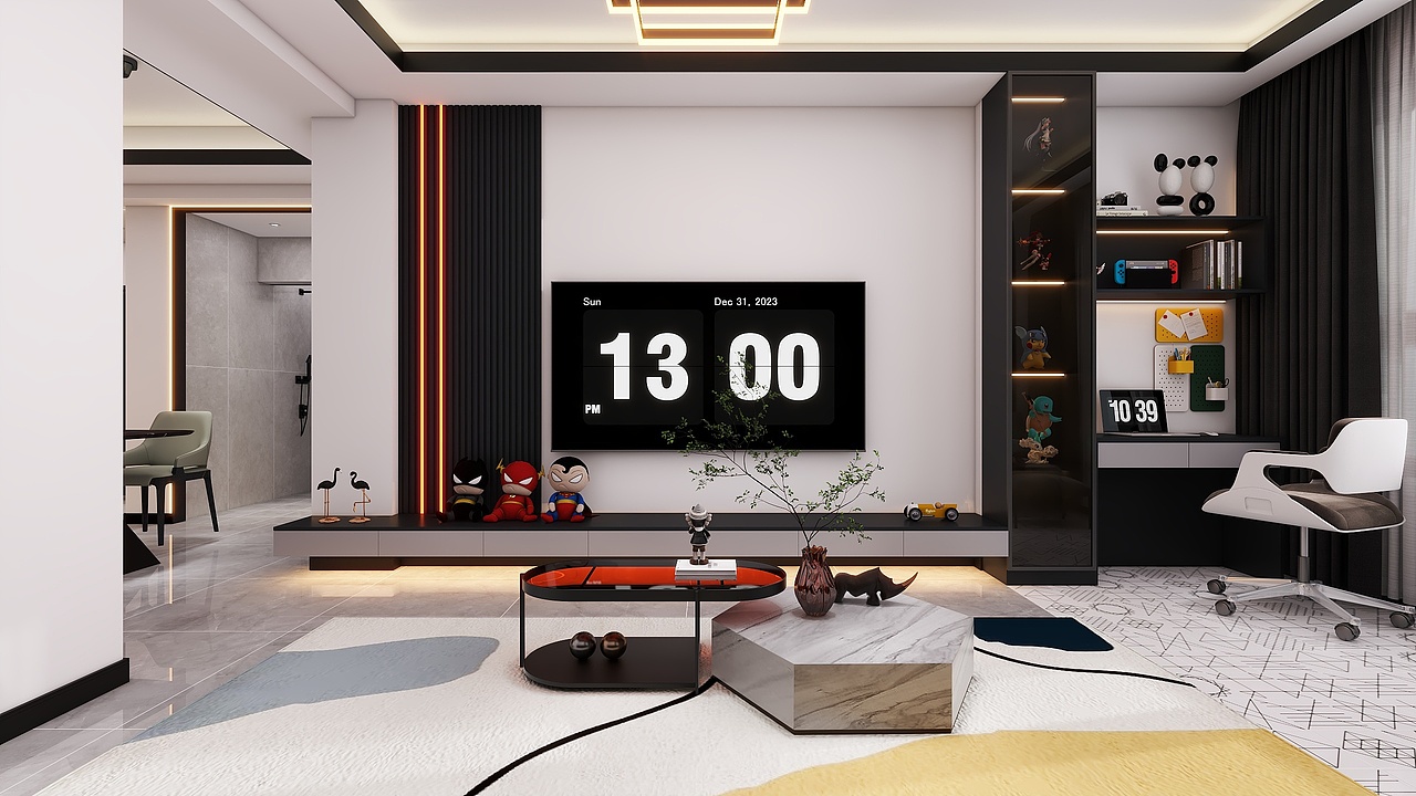 成都远大林语城南庭(77平方现代简约两居室)