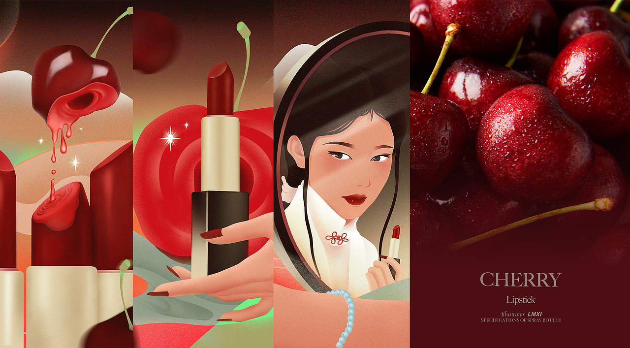 美妆品牌插画（图ZMzMxNDk2NDQw） - 商业插画 - 站酷设计师蓝屿Lmxi原创素材 - 站酷ZCOOL