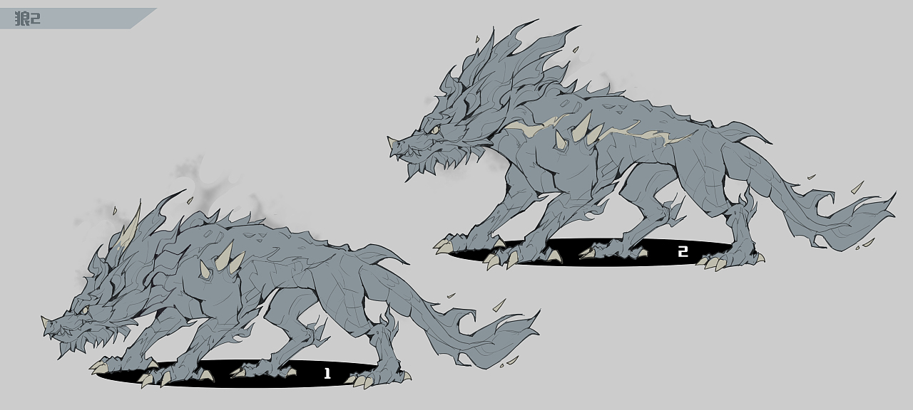 龙狼（图ZMzE0NDMyNzUy） - 游戏原画 - 站酷设计师阿浪CST潮流绘画原创素材 - 站酷ZCOOL