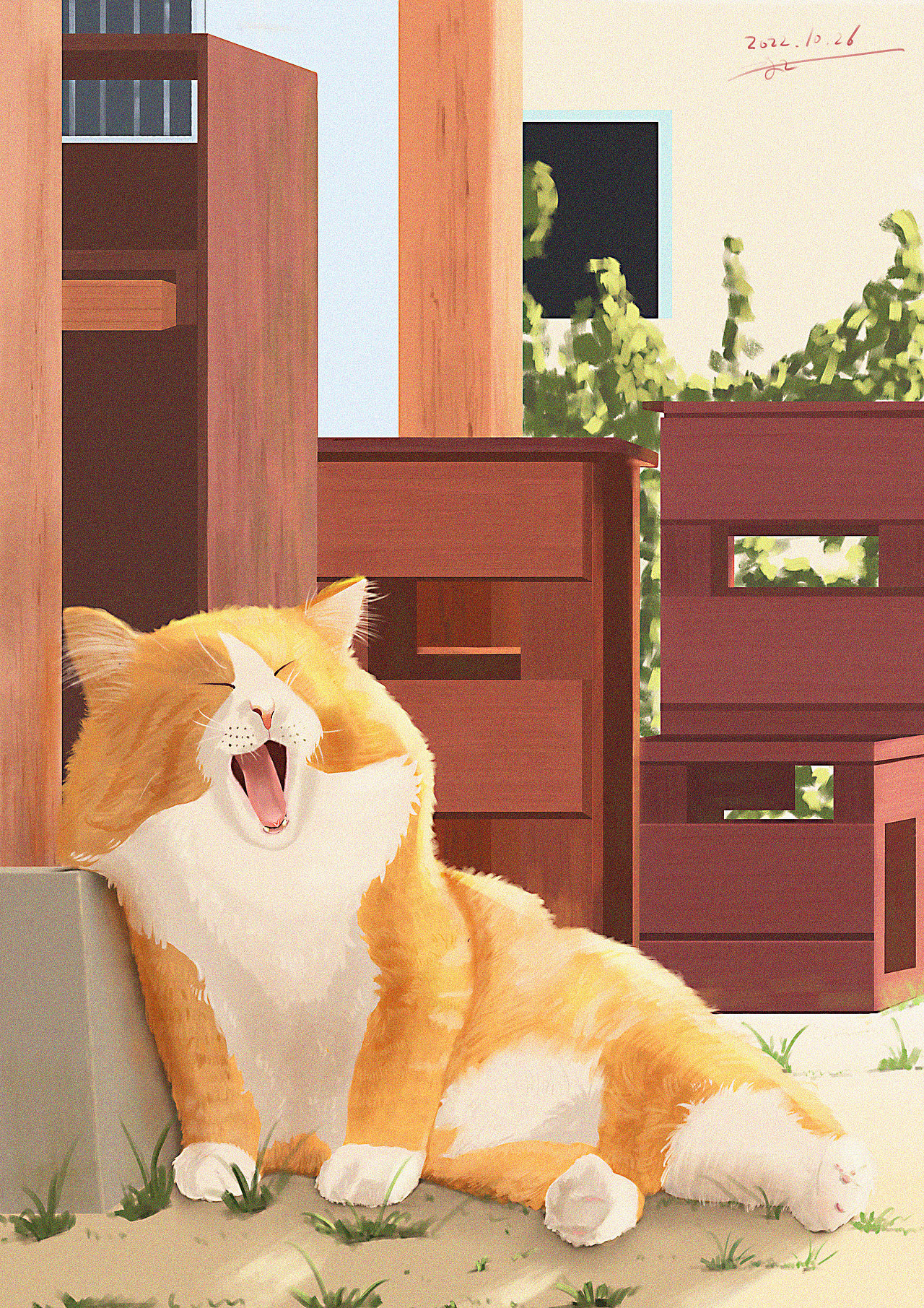 橘猫的橙黄（图ZMzU4ODM2NTgw） - 创作习作 - 站酷设计师WeiLine原创素材 - 站酷ZCOOL