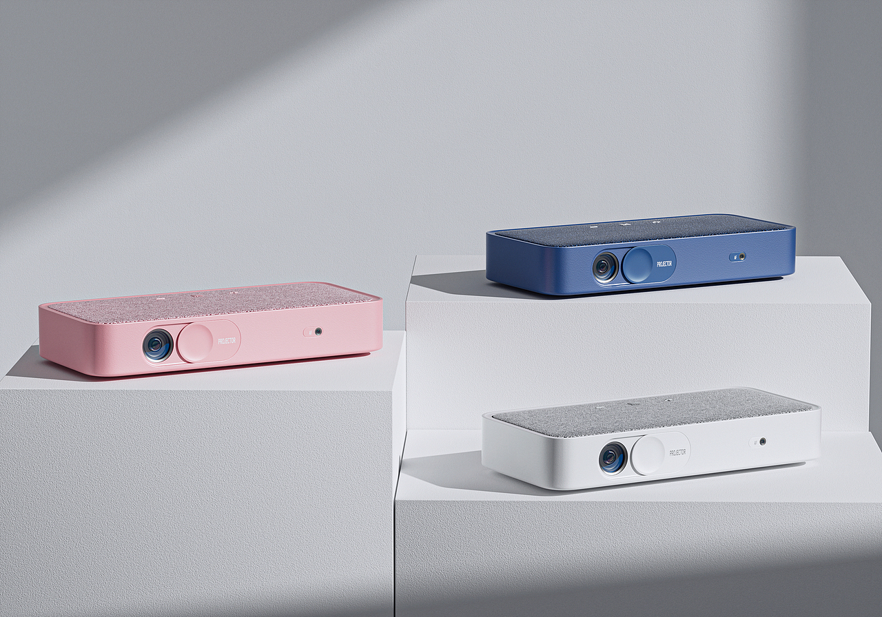 8月一组投影仪产品渲染