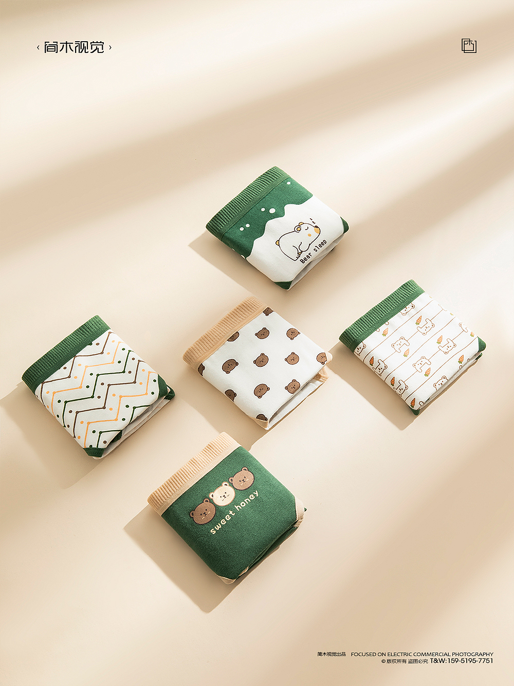 女士内裤产品摄影丨简木视觉 × 内衣创意静物平铺拍摄