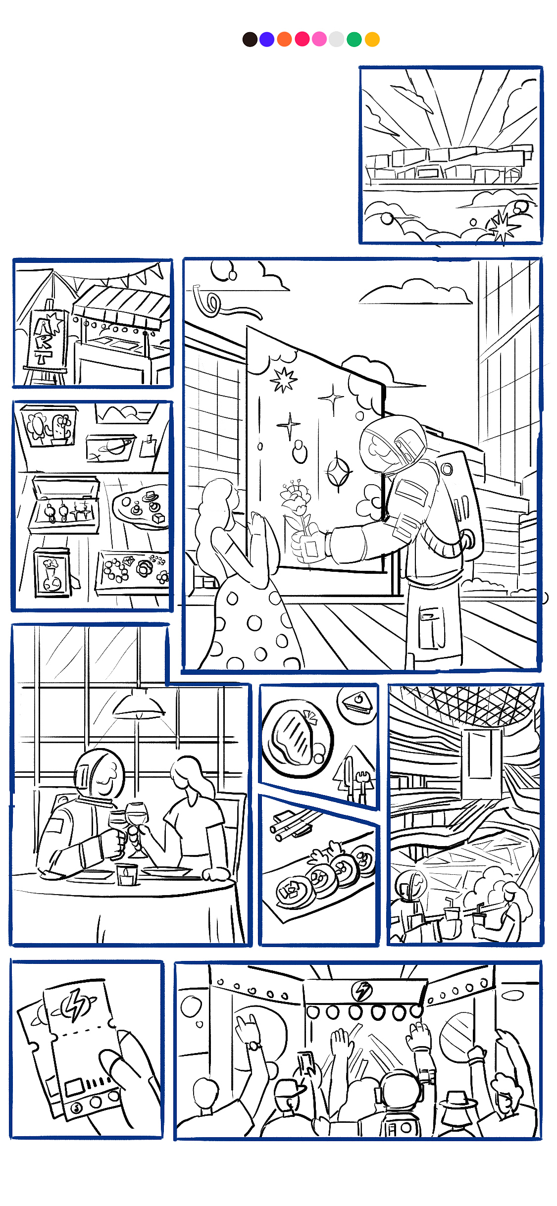 大悦城七夕刷屏（图ZMzE4NDAzOTA0） - 商业插画 - 站酷设计师KINGONEFLY原创素材 - 站酷ZCOOL