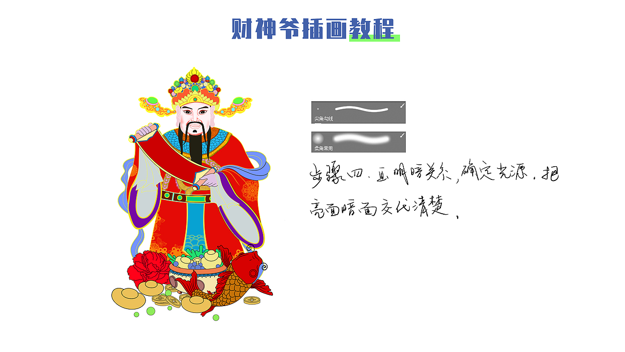 财神爷插画（图ZMzEwNTc2ODIw） - 商业插画 - 站酷设计师贻熙绘画原创素材 - 站酷ZCOOL