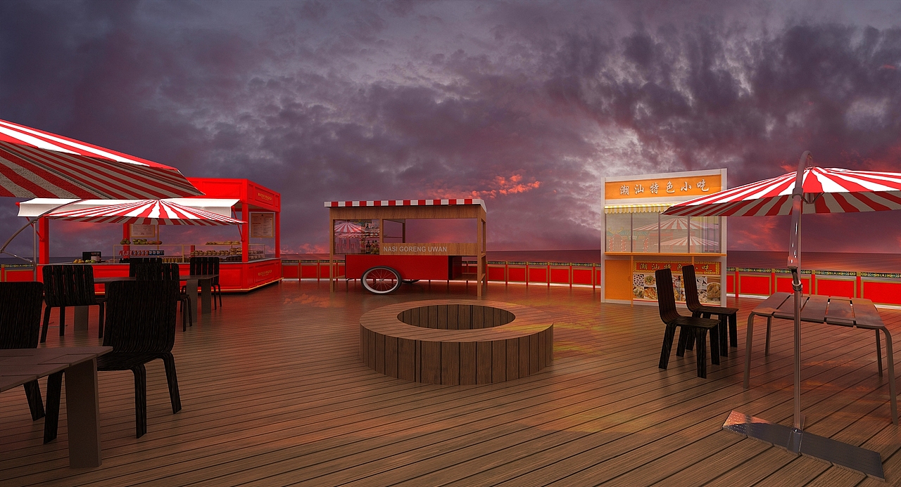 美食摊位 路演 集市