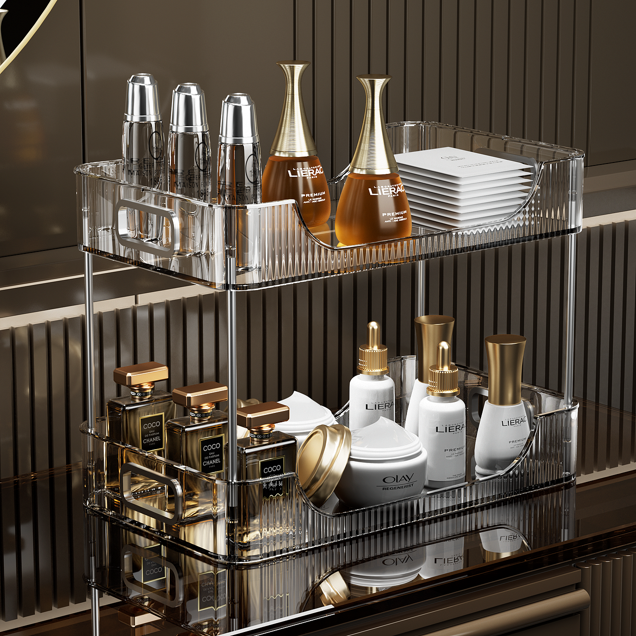 轻奢化妆品收纳架（图ZMzE0NzgyNDg0） - 产品 - 站酷设计师C4Ddoudou原创素材 - 站酷ZCOOL