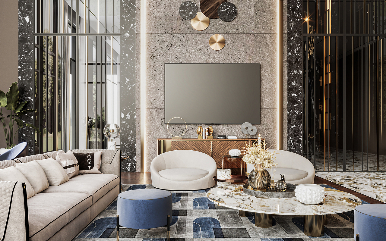 效果图|轻奢别墅