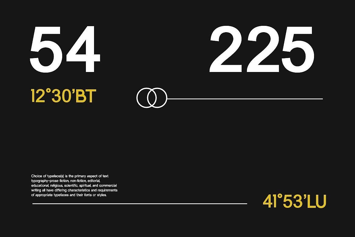 现代简约企业品牌logo海报画册排版无衬线英文字体家族