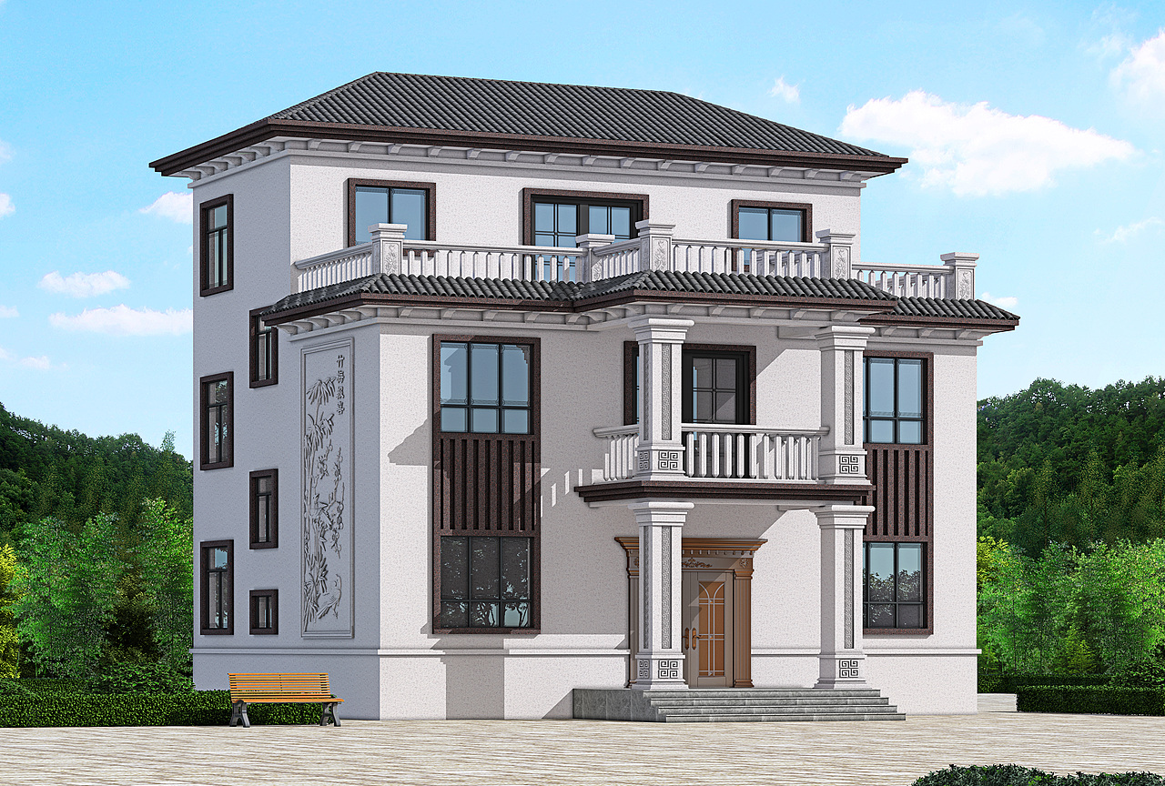 室外外墙效果图,