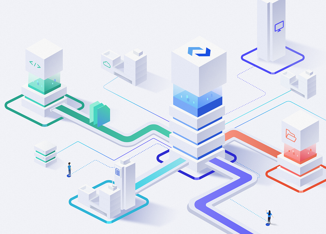 ExaVault官网插画