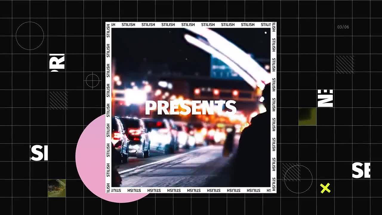 PR模板 | 高级智能色彩动态动画标题显示照片视频剪辑