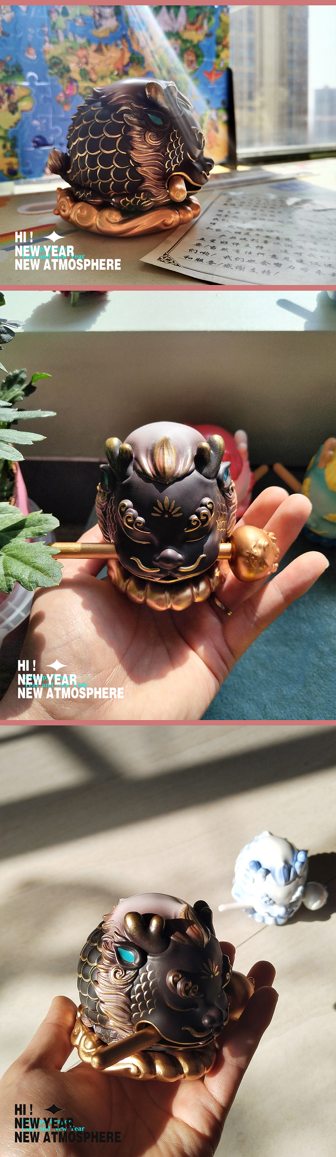 龙鲤小木鱼丨青花流韵&敦煌墨韵