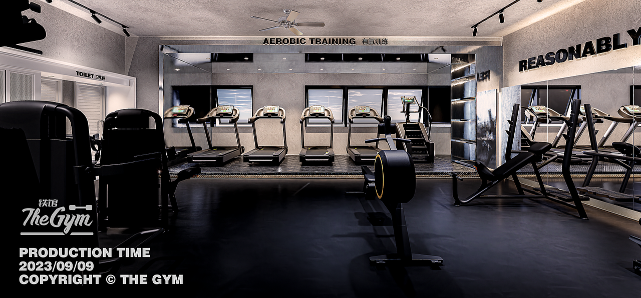 THEGYM TG健身房#铁馆#简约设计#商业设计（图ZMzUwOTMwNTky） - 商业空间设计 - 站酷设计师ribbbon原创素材 - 站酷ZCOOL