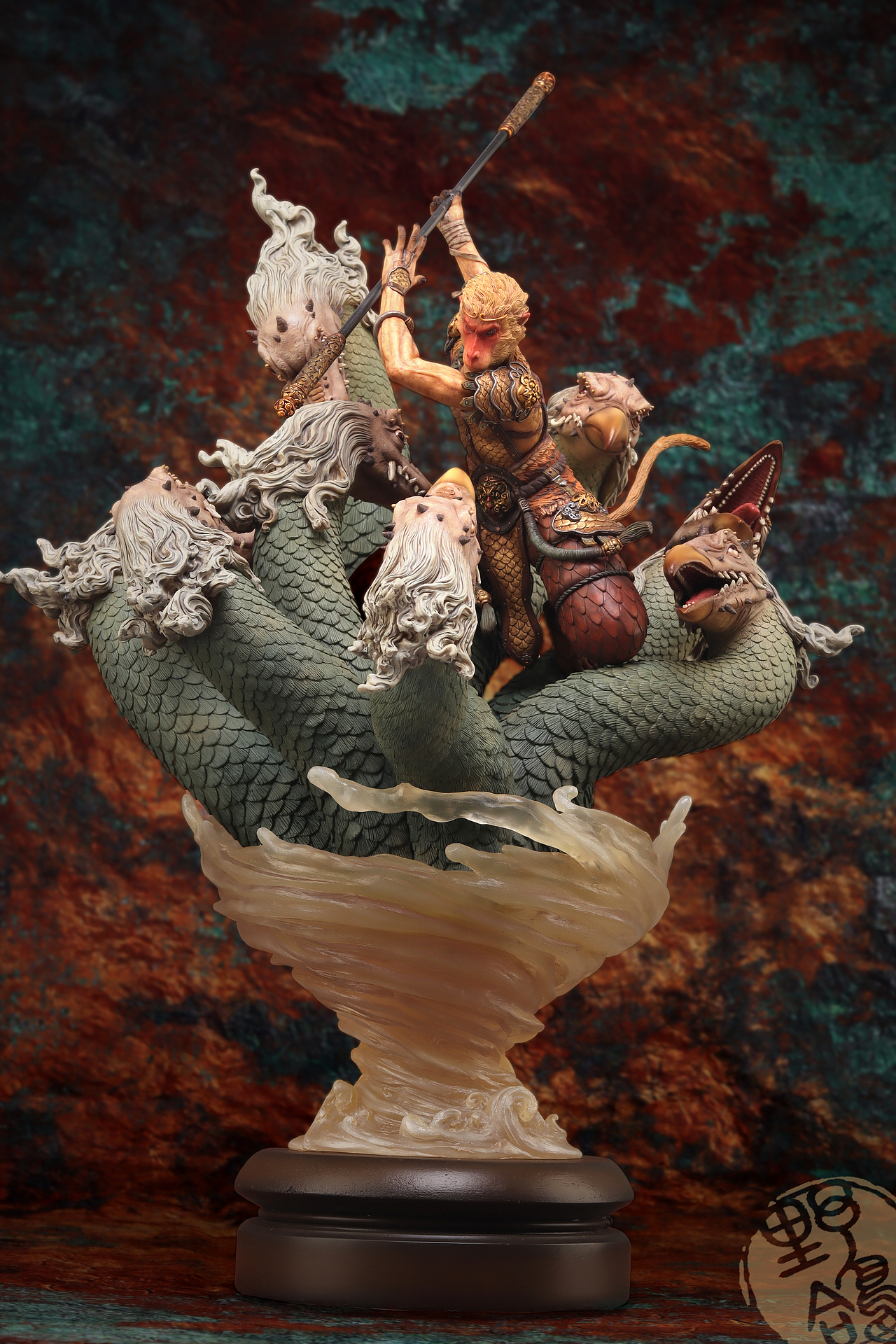 野鸽原创GK雕塑作品《战九头虫》