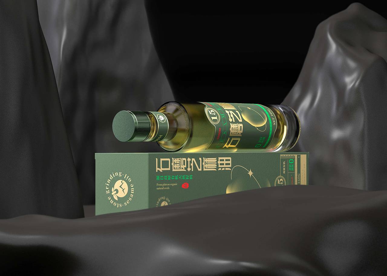 芝麻油×后潮｜石磨芝麻油包装设计（图ZMzI2NTA3ODg0） - 包装 - 站酷设计师后潮品牌设计原创素材 - 站酷ZCOOL