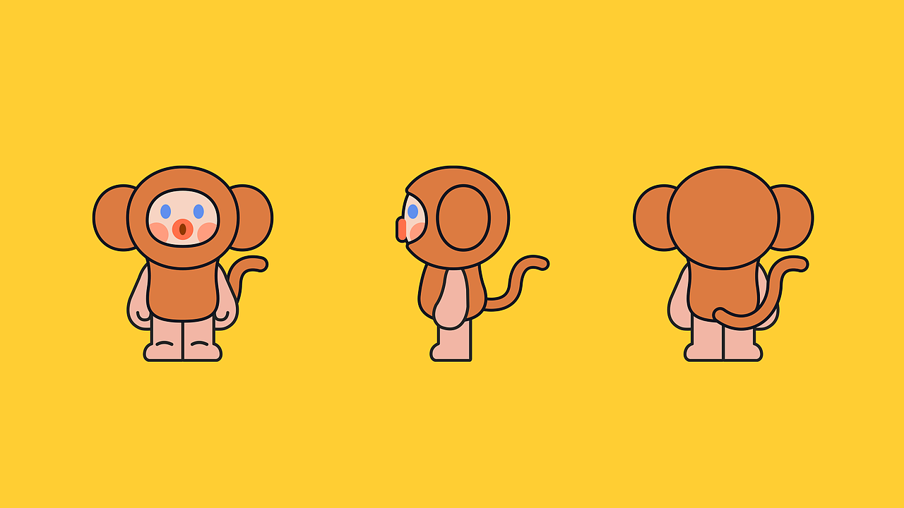 IP角色设计｜面包猴毛毛