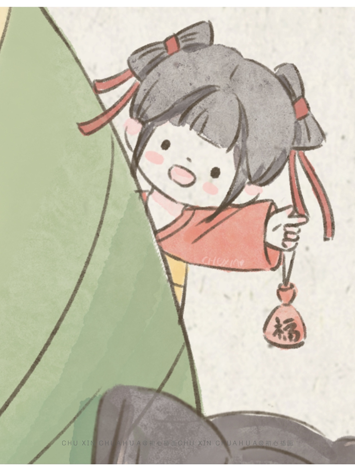 端午安康 粽享美食 古风人物美食节日插画（图ZMzQzNTMxNTE2） - 创作习作 - 站酷设计师初心插画原创素材 - 站酷ZCOOL