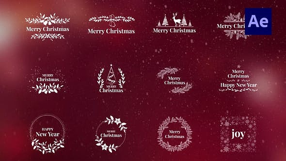 AE模板 | 红色背景创意优雅花环圣诞节动态海报品牌（图ZMzU1NzI0MDgw） - 影视后期 - 站酷设计师猿文件网官方账号原创素材 - 站酷ZCOOL