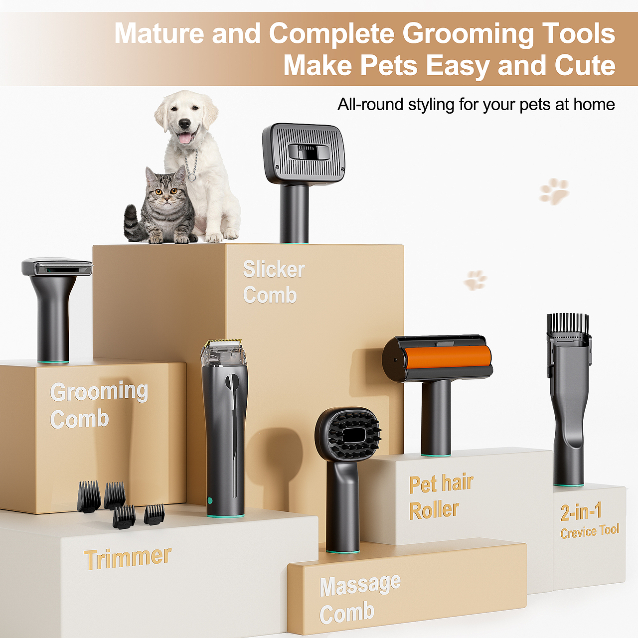 亚马逊图片设计-宠物剃毛器建模渲染