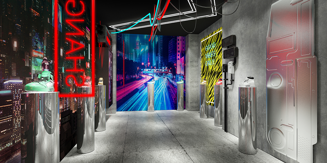 BLOCCO 5 品牌相生相克概念店设计(赛博未来主题)