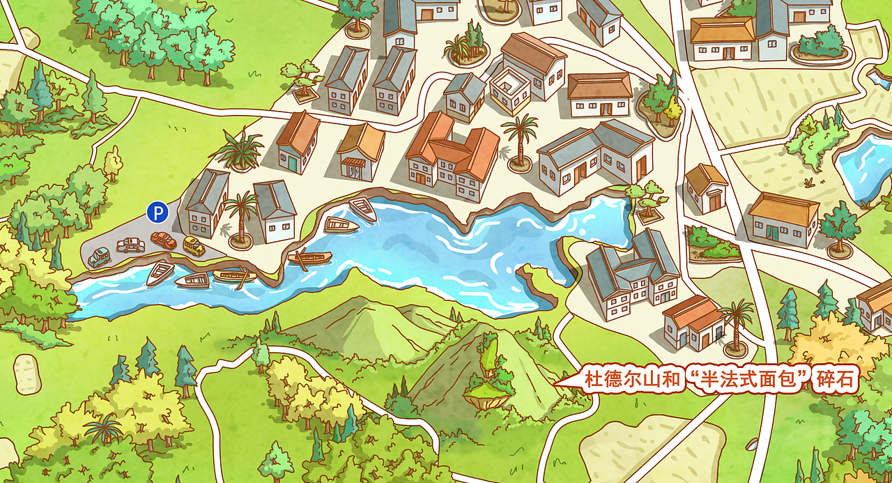 手绘旅游地图（一）（图ZMzQ2Mzg5NzIw） - 商业插画 - 站酷设计师欧梅原创素材 - 站酷ZCOOL