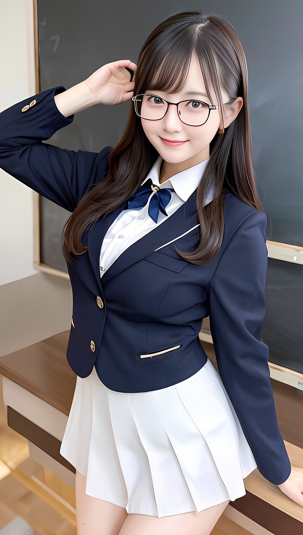 AI手机壁纸【制服美女】第3弹【教室】    喜欢拿走
