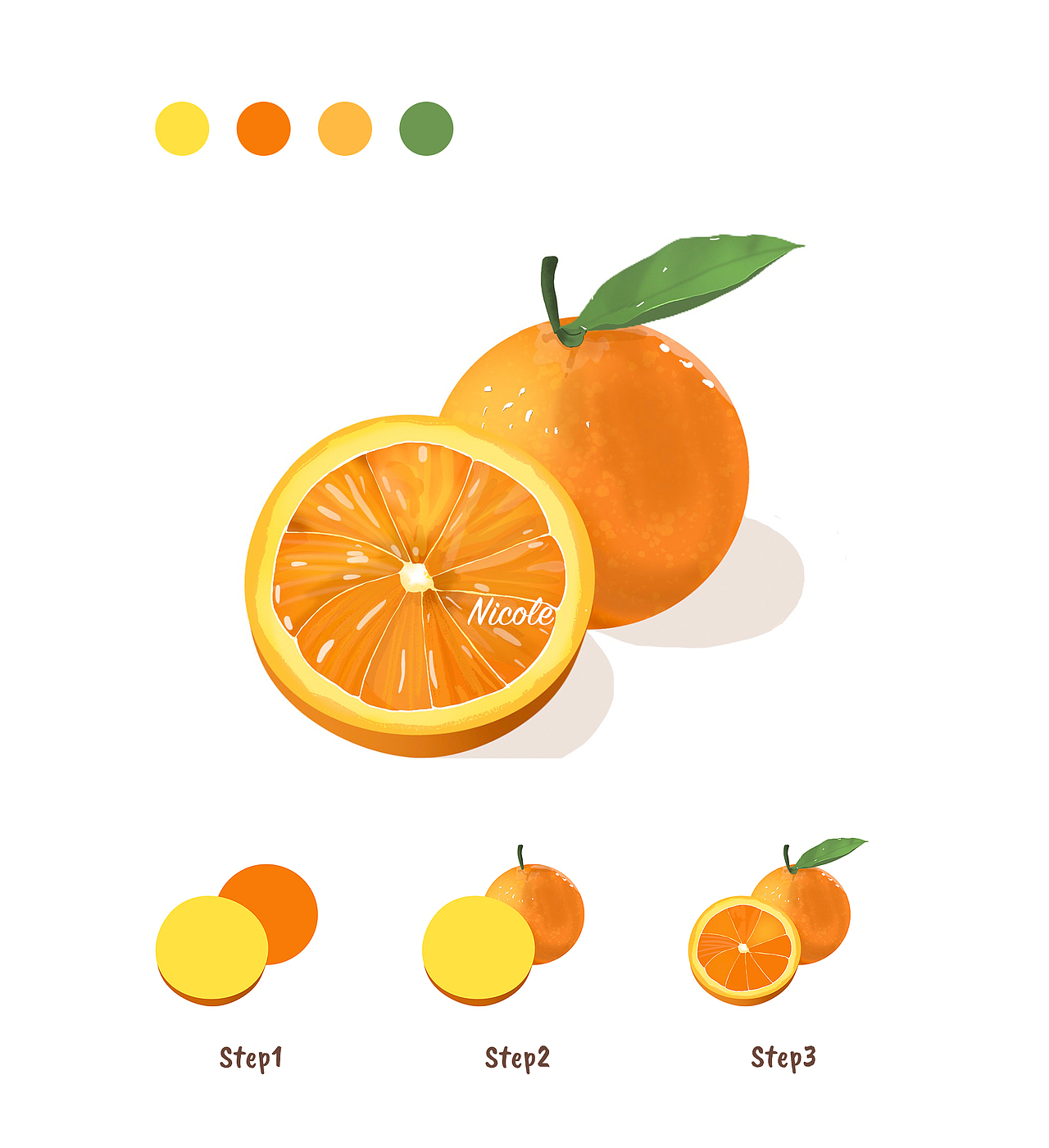 一些美食插画临摹（图ZMzUyNDcxMDIw） - 软件界面 - 站酷设计师NicoleL66原创素材 - 站酷ZCOOL