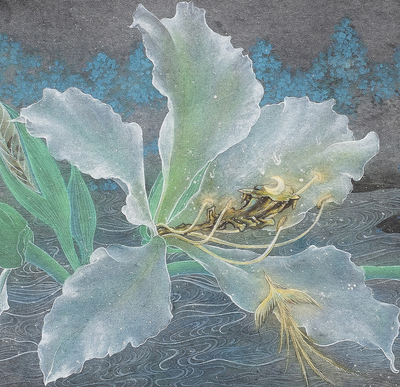 《白花鸣》局部