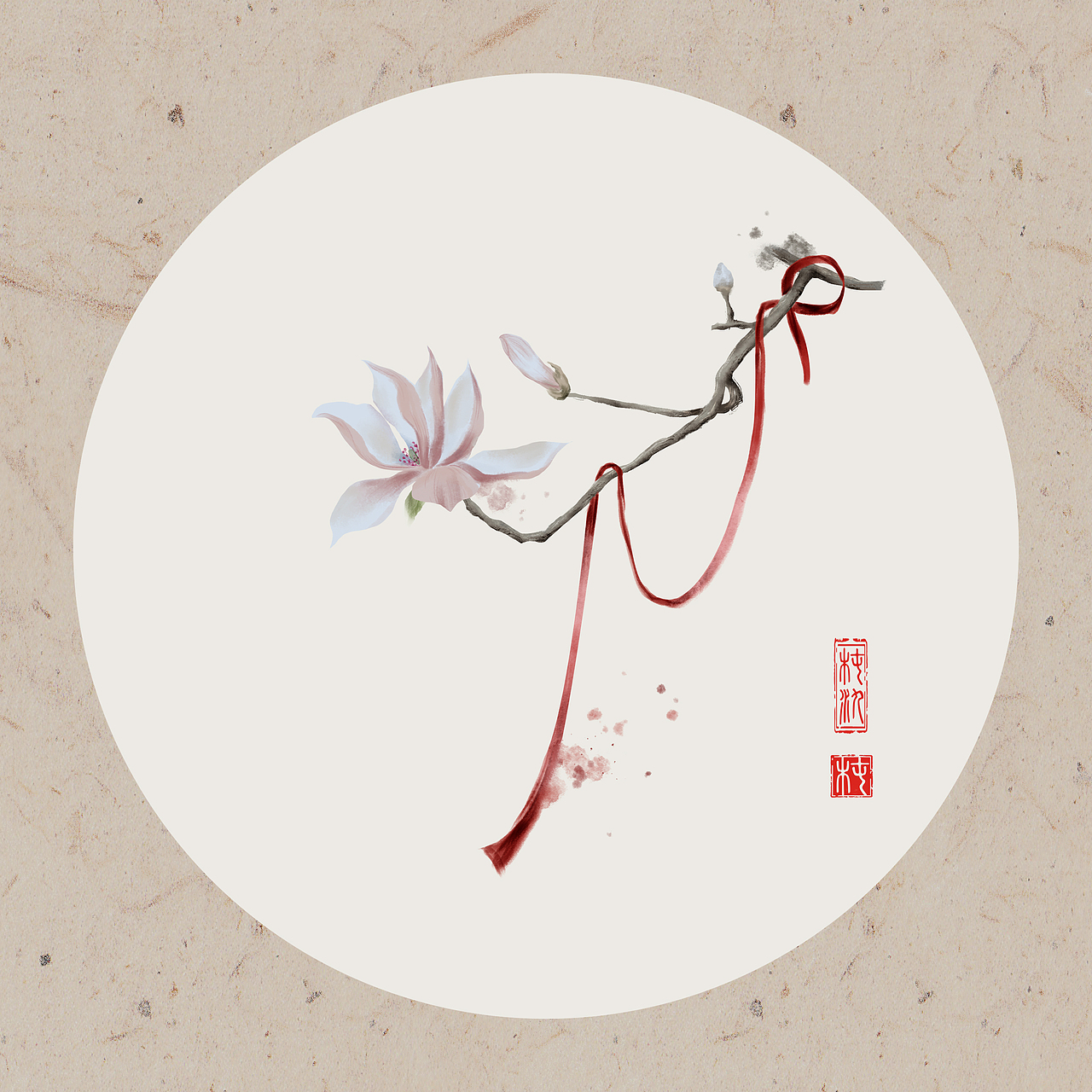 国风花卉插画|文创（图ZMzA5MjM2Nzc2） - 商业插画 - 站酷设计师椿氿原创素材 - 站酷ZCOOL