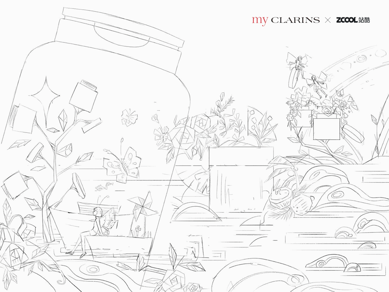好食肌长绽放丨myCLARINS 美肌植愈持续绽放丨黑十一（图ZMzQ4NDc2MjYw） - 商业插画 - 站酷设计师黑十一视觉实验室原创素材 - 站酷ZCOOL