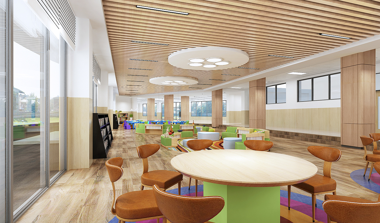 现代小学装修设计(德育展厅设计)