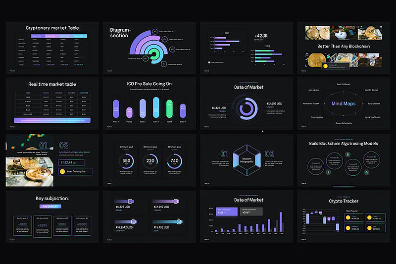 45页高端大气财务数据分析商业计划多用途国外PPT模板