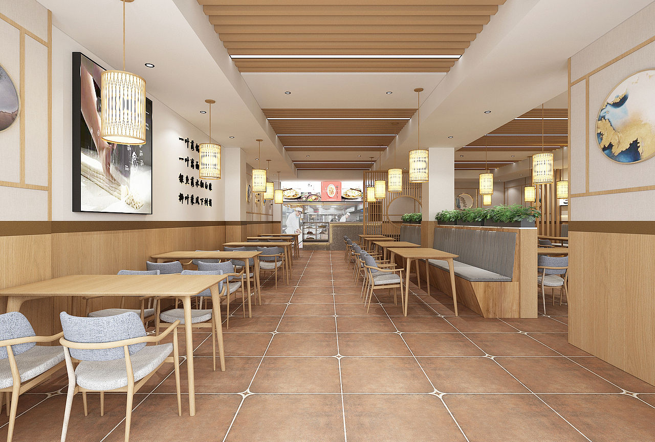 银川面馆装修公司|银川晋谷缘面馆装修设计方案（图ZMzQ2MTkzNTcy） - 商业空间设计 - 站酷设计师宁夏镹臻工装原创素材 - 站酷ZCOOL