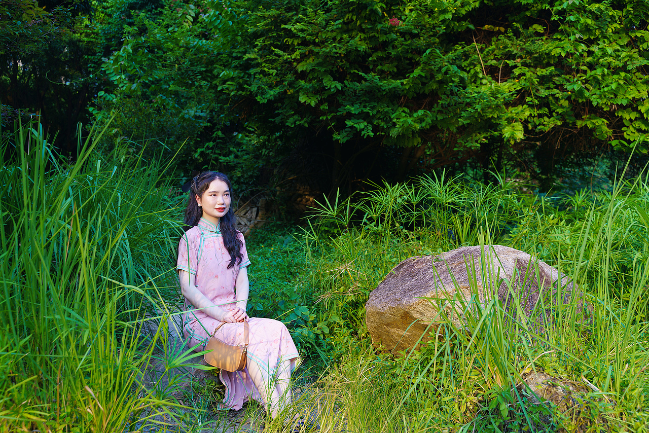 深圳园博园旗袍人像