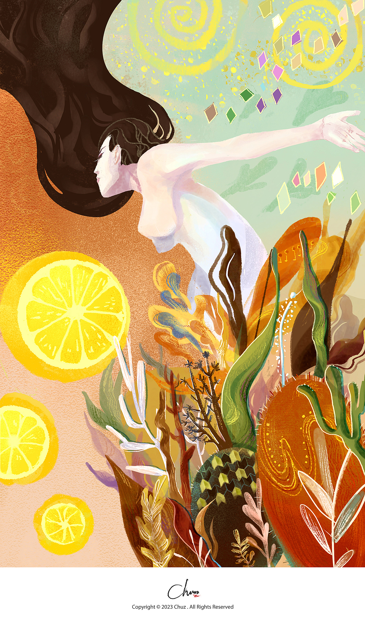 橘子姜（图ZMzQ2NjkxNDM2） - 商业插画 - 站酷设计师楚子chuz原创素材 - 站酷ZCOOL