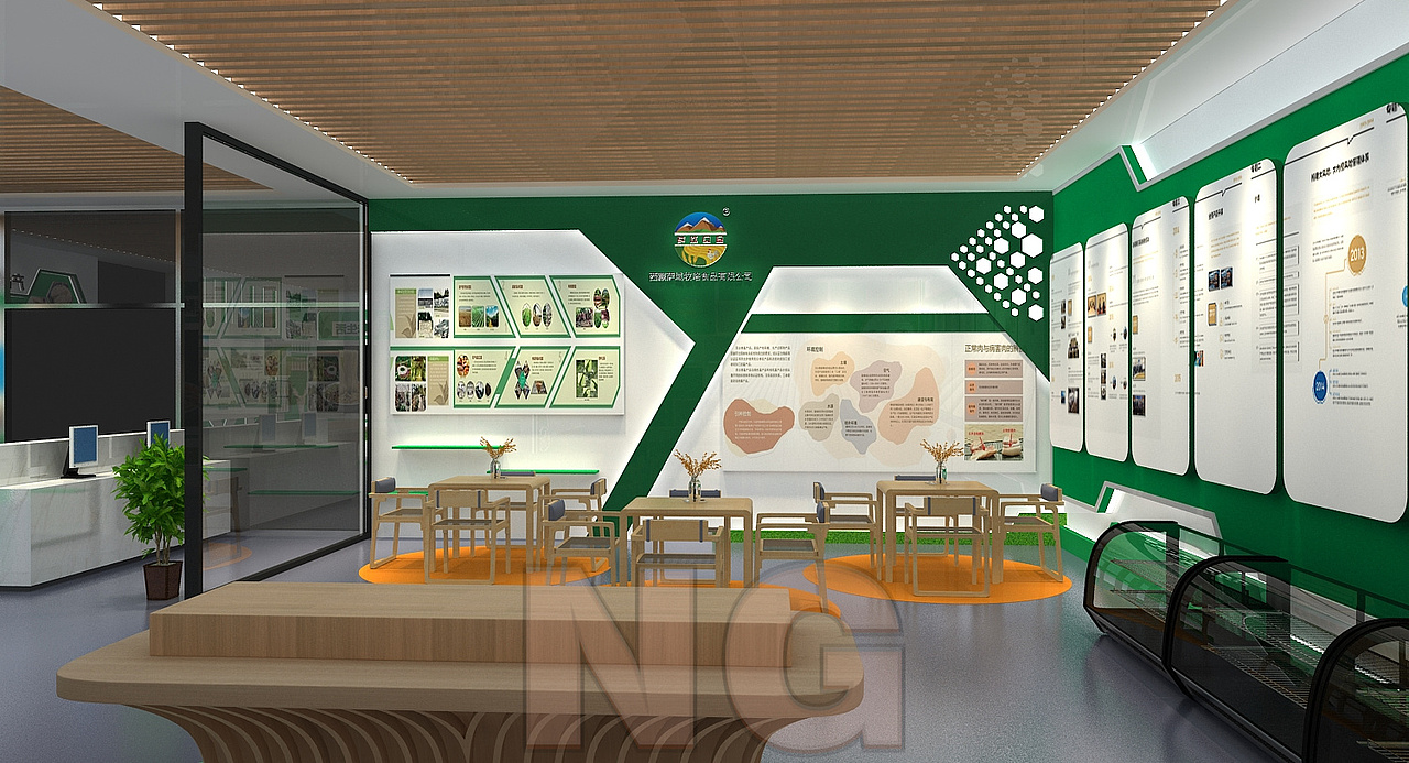 农产品展示展厅设计3D效果图（图ZMzA0MjQ3NjAw） - 场景 - 站酷设计师3D设计师NG男原创素材 - 站酷ZCOOL