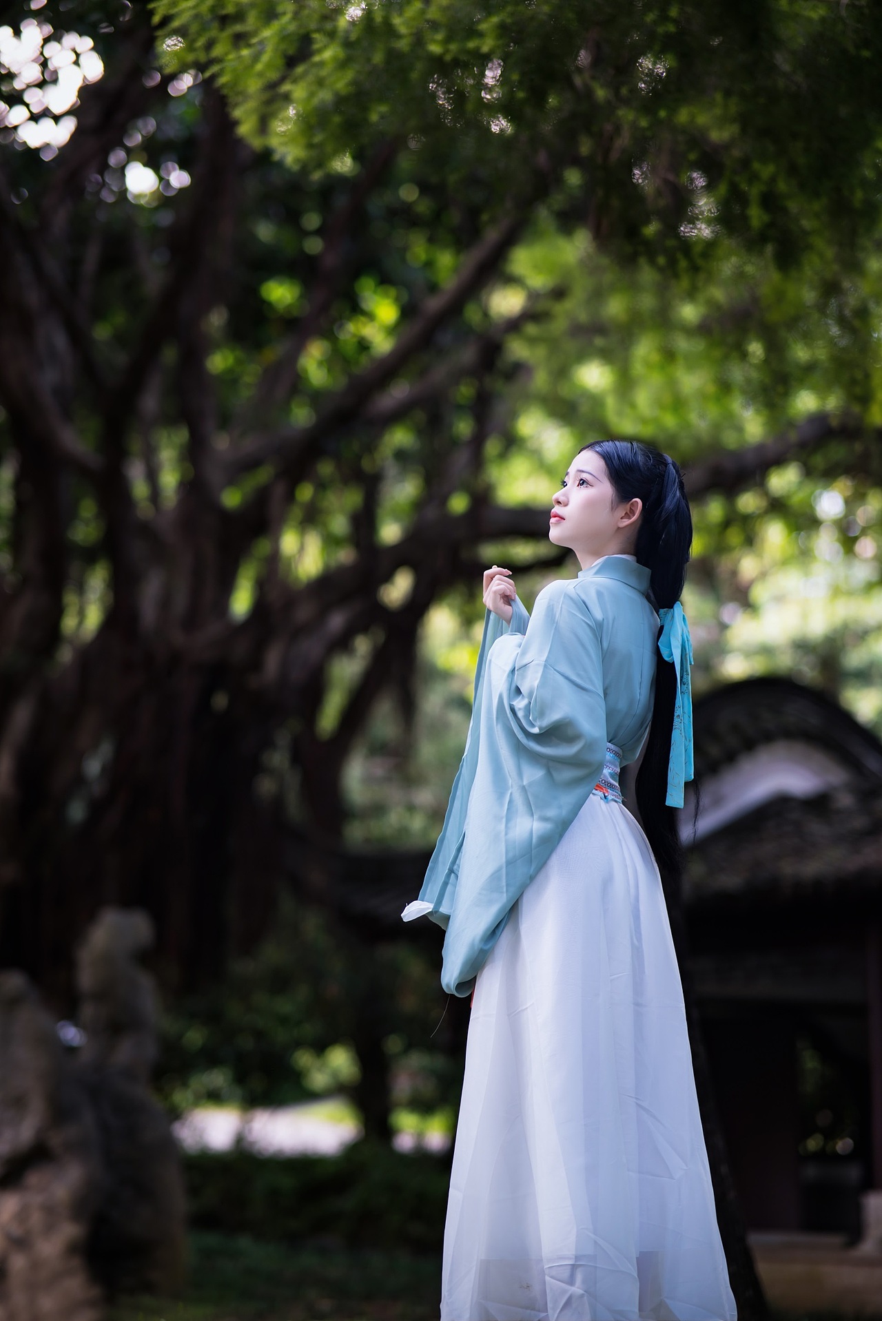 深圳园博园汉服小姐姐