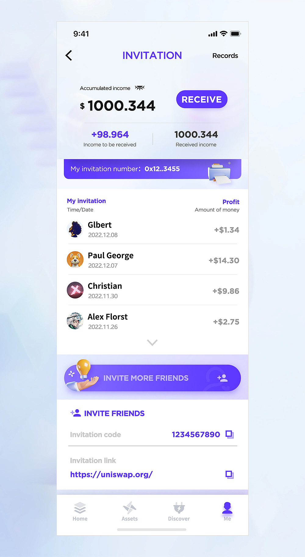 虚拟货币手机端个人页面展示（图ZMzI1NzcwNzg0） - APP界面 - 站酷设计师小橘垢原创素材 - 站酷ZCOOL