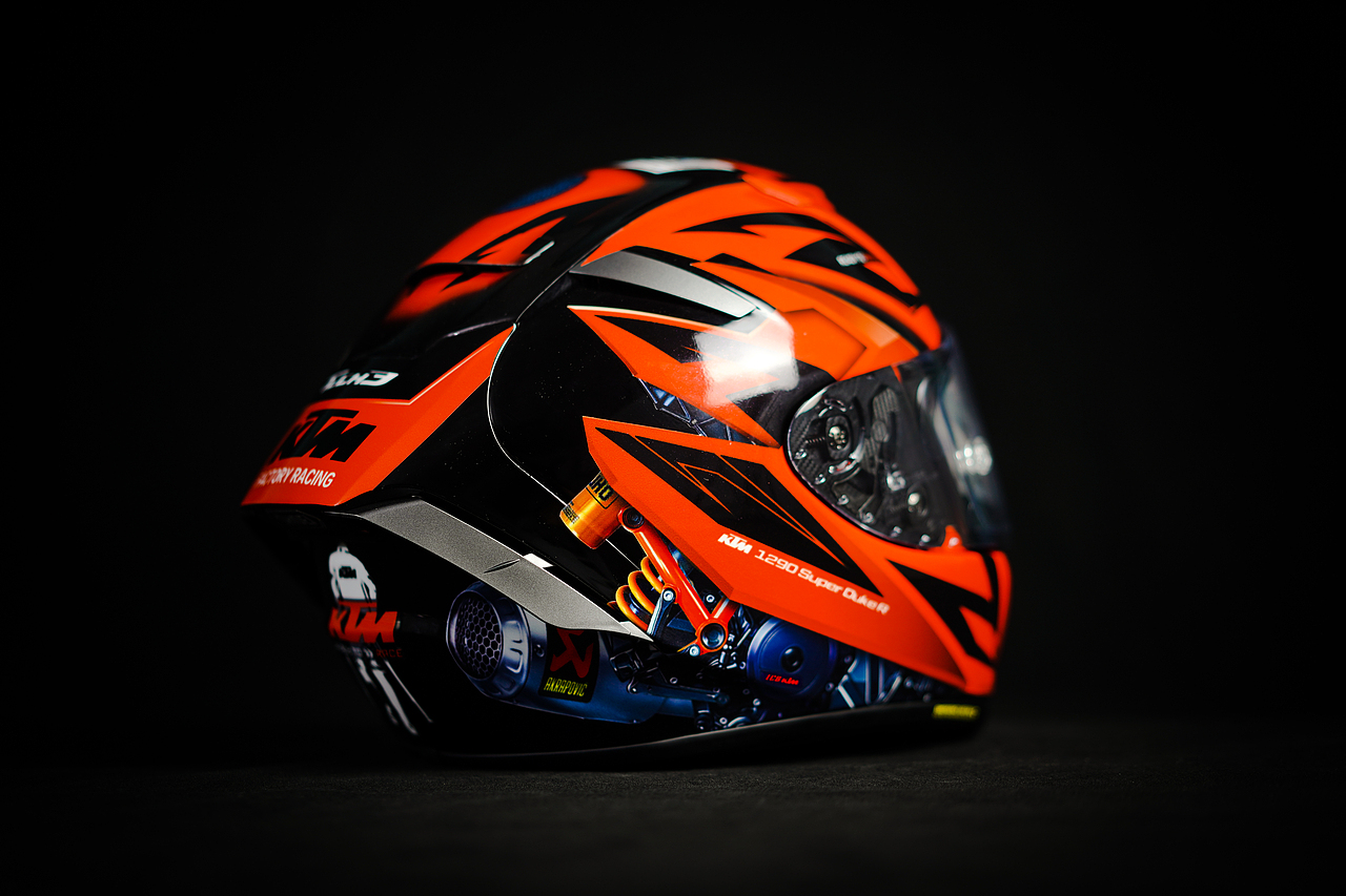 头盔涂装｜SHOEIX14 KTM 1290 Duke 联名头盔（图ZMzAwMzE1OTQ0） - 其他手工艺 - 站酷设计师虎将贴花原创素材 - 站酷ZCOOL