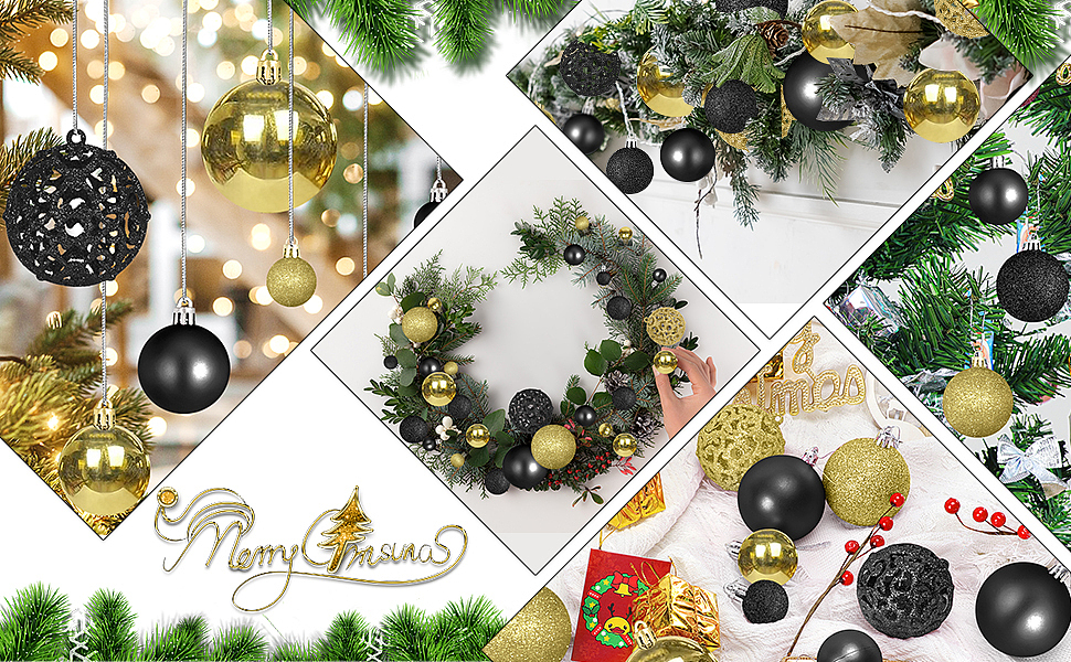 圣诞球 黑色 亚马逊 主图 A+